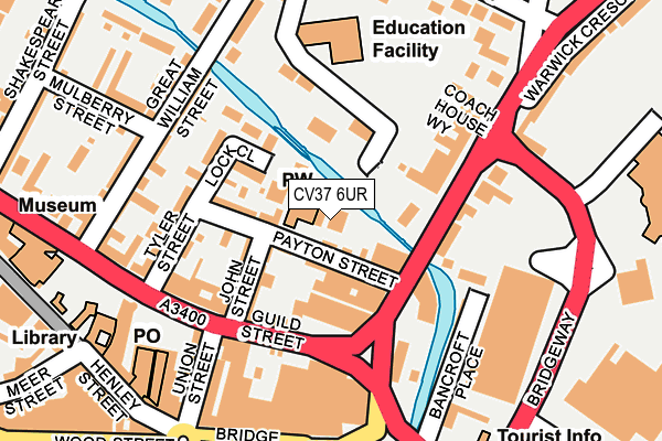 CV37 6UR map - OS OpenMap – Local (Ordnance Survey) CV37 6UR map - OS OpenMap – Local (Ordnance Survey)