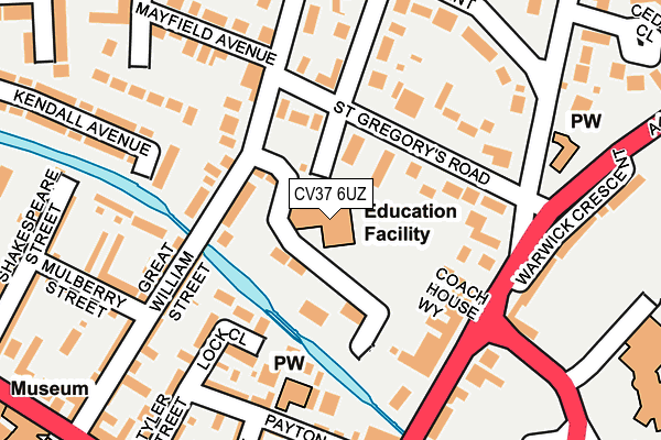 CV37 6UZ map - OS OpenMap – Local (Ordnance Survey) CV37 6UZ map - OS OpenMap – Local (Ordnance Survey)