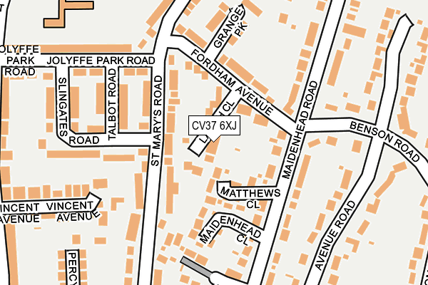 CV37 6XJ map - OS OpenMap – Local (Ordnance Survey) CV37 6XJ map - OS OpenMap – Local (Ordnance Survey)