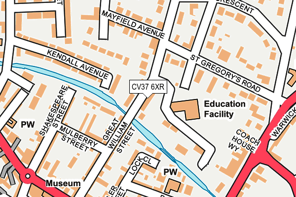 CV37 6XR map - OS OpenMap – Local (Ordnance Survey)