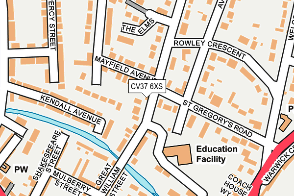 CV37 6XS map - OS OpenMap – Local (Ordnance Survey) CV37 6XS map - OS OpenMap – Local (Ordnance Survey)