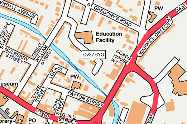 CV37 6YG map - OS OpenMap – Local (Ordnance Survey) CV37 6YG map - OS OpenMap – Local (Ordnance Survey)