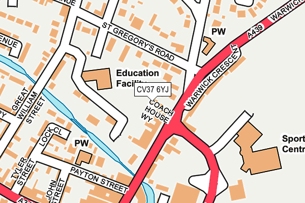 CV37 6YJ map - OS OpenMap – Local (Ordnance Survey) CV37 6YJ map - OS OpenMap – Local (Ordnance Survey)