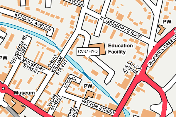 CV37 6YQ map - OS OpenMap – Local (Ordnance Survey) CV37 6YQ map - OS OpenMap – Local (Ordnance Survey)