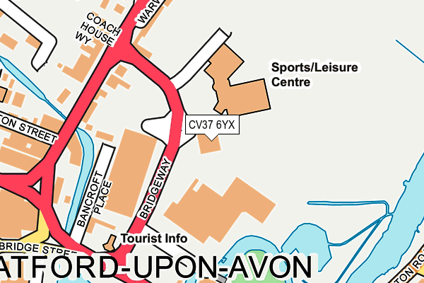 CV37 6YX map - OS OpenMap – Local (Ordnance Survey)