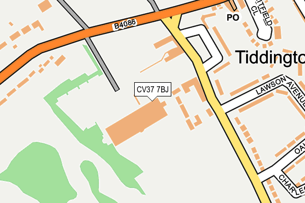 CV37 7BJ map - OS OpenMap – Local (Ordnance Survey) CV37 7BJ map - OS OpenMap – Local (Ordnance Survey)