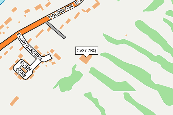 CV37 7BQ map - OS OpenMap – Local (Ordnance Survey) CV37 7BQ map - OS OpenMap – Local (Ordnance Survey)