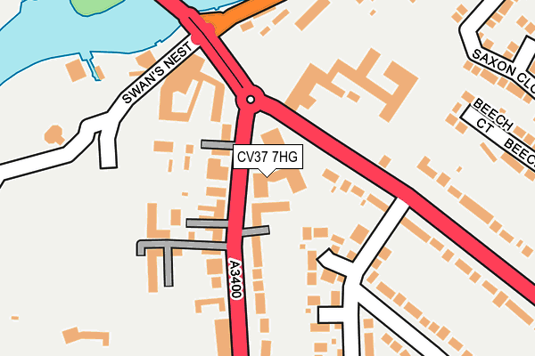 CV37 7HG map - OS OpenMap – Local (Ordnance Survey) CV37 7HG map - OS OpenMap – Local (Ordnance Survey)