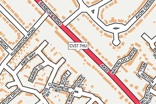 CV37 7HU map - OS OpenMap – Local (Ordnance Survey) CV37 7HU map - OS OpenMap – Local (Ordnance Survey)
