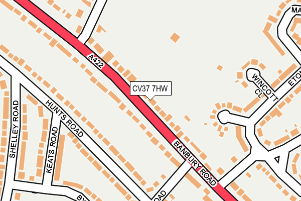 CV37 7HW map - OS OpenMap – Local (Ordnance Survey) CV37 7HW map - OS OpenMap – Local (Ordnance Survey)