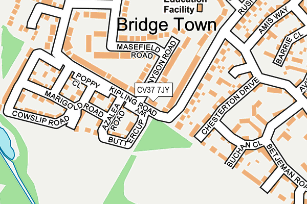 CV37 7JY map - OS OpenMap – Local (Ordnance Survey) CV37 7JY map - OS OpenMap – Local (Ordnance Survey)