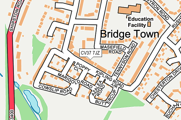 CV37 7JZ map - OS OpenMap – Local (Ordnance Survey) CV37 7JZ map - OS OpenMap – Local (Ordnance Survey)