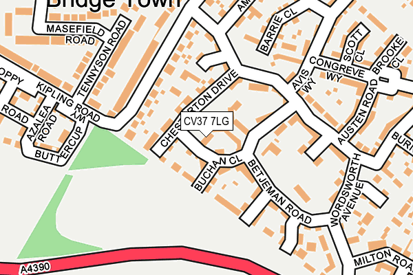 CV37 7LG map - OS OpenMap – Local (Ordnance Survey) CV37 7LG map - OS OpenMap – Local (Ordnance Survey)