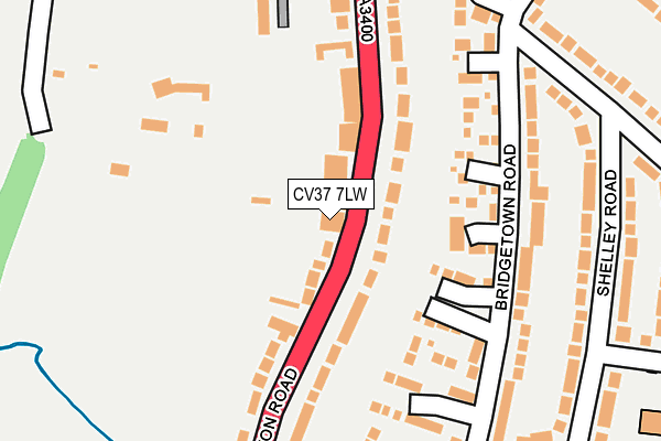 CV37 7LW map - OS OpenMap – Local (Ordnance Survey) CV37 7LW map - OS OpenMap – Local (Ordnance Survey)