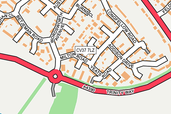 CV37 7LZ map - OS OpenMap – Local (Ordnance Survey) CV37 7LZ map - OS OpenMap – Local (Ordnance Survey)