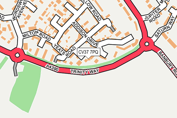 CV37 7PQ map - OS OpenMap – Local (Ordnance Survey) CV37 7PQ map - OS OpenMap – Local (Ordnance Survey)