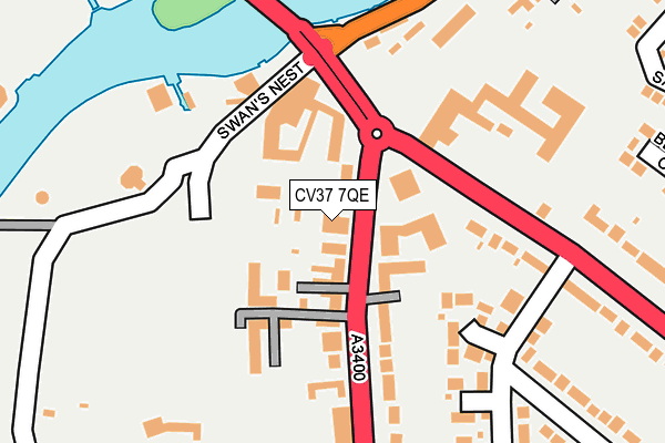 CV37 7QE map - OS OpenMap – Local (Ordnance Survey) CV37 7QE map - OS OpenMap – Local (Ordnance Survey)