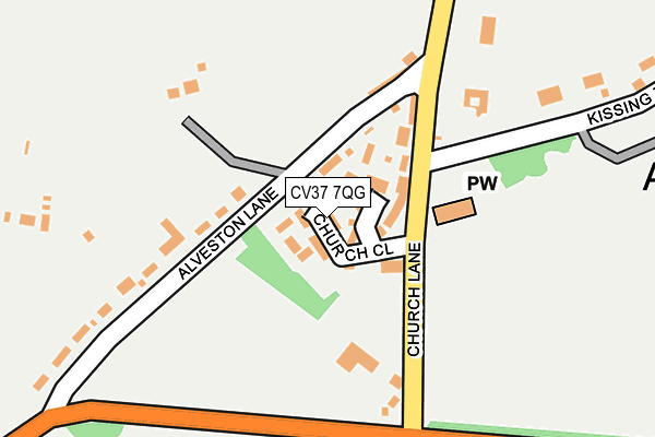 CV37 7QG map - OS OpenMap – Local (Ordnance Survey) CV37 7QG map - OS OpenMap – Local (Ordnance Survey)