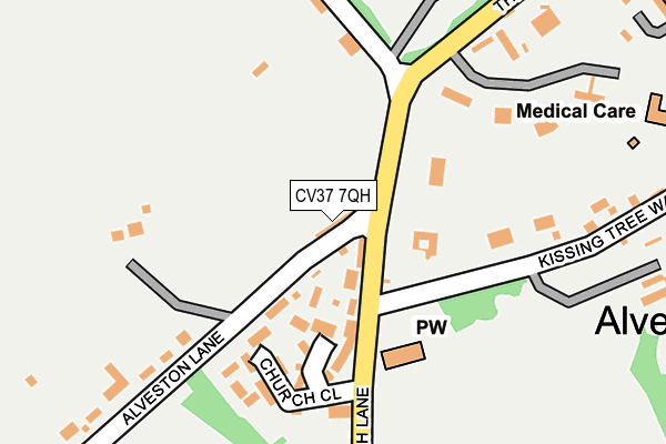 CV37 7QH map - OS OpenMap – Local (Ordnance Survey) CV37 7QH map - OS OpenMap – Local (Ordnance Survey)