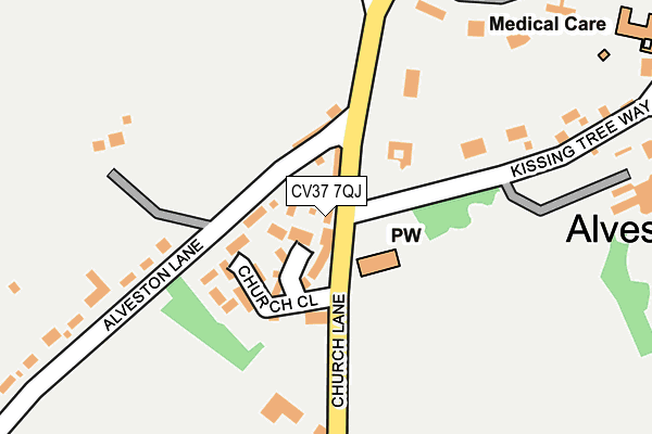 CV37 7QJ map - OS OpenMap – Local (Ordnance Survey) CV37 7QJ map - OS OpenMap – Local (Ordnance Survey)