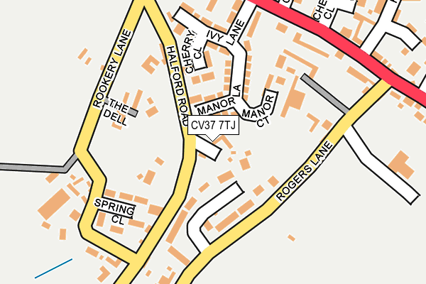CV37 7TJ map - OS OpenMap – Local (Ordnance Survey) CV37 7TJ map - OS OpenMap – Local (Ordnance Survey)