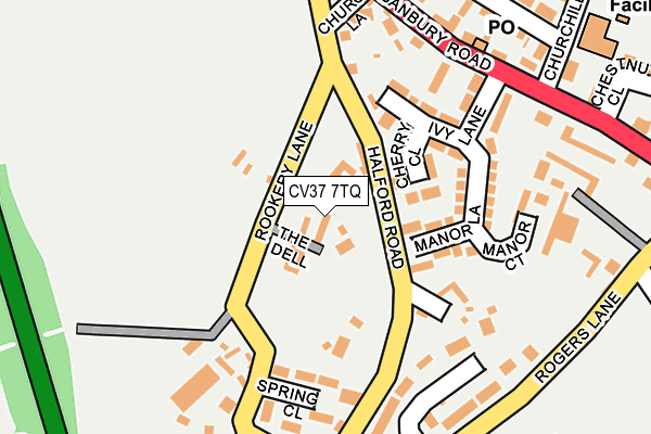 CV37 7TQ map - OS OpenMap – Local (Ordnance Survey) CV37 7TQ map - OS OpenMap – Local (Ordnance Survey)