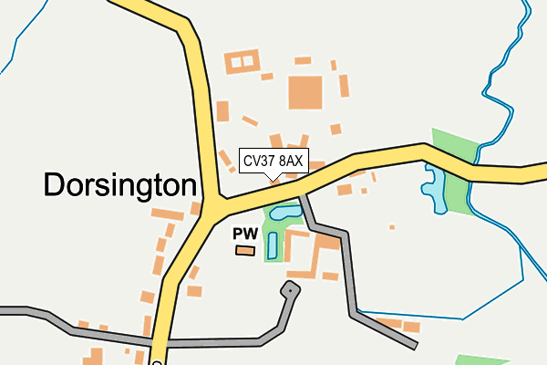CV37 8AX map - OS OpenMap – Local (Ordnance Survey)