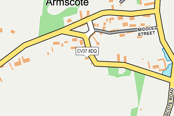 CV37 8DQ map - OS OpenMap – Local (Ordnance Survey) CV37 8DQ map - OS OpenMap – Local (Ordnance Survey)