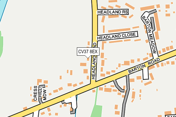 CV37 8EX map - OS OpenMap – Local (Ordnance Survey) CV37 8EX map - OS OpenMap – Local (Ordnance Survey)