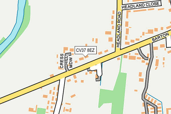 CV37 8EZ map - OS OpenMap – Local (Ordnance Survey) CV37 8EZ map - OS OpenMap – Local (Ordnance Survey)