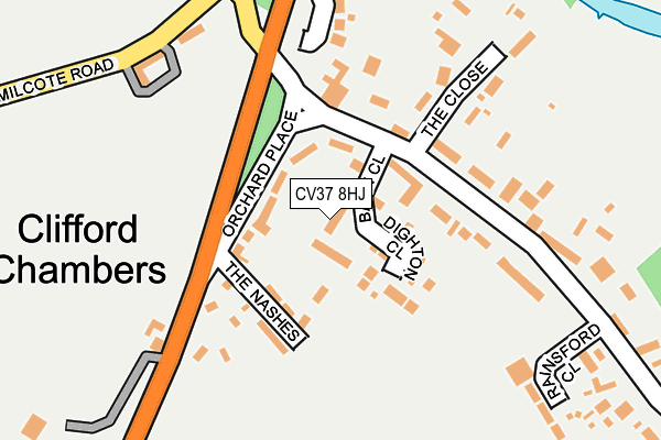 CV37 8HJ map - OS OpenMap – Local (Ordnance Survey) CV37 8HJ map - OS OpenMap – Local (Ordnance Survey)