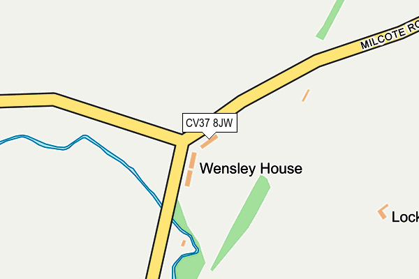 CV37 8JW map - OS OpenMap – Local (Ordnance Survey) CV37 8JW map - OS OpenMap – Local (Ordnance Survey)