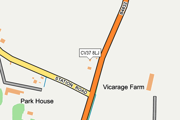 CV37 8LJ map - OS OpenMap – Local (Ordnance Survey) CV37 8LJ map - OS OpenMap – Local (Ordnance Survey)