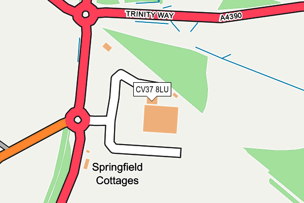 CV37 8LU map - OS OpenMap – Local (Ordnance Survey) CV37 8LU map - OS OpenMap – Local (Ordnance Survey)