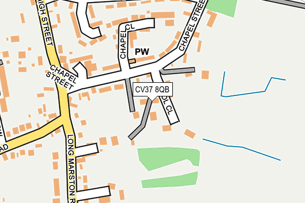 CV37 8QB map - OS OpenMap – Local (Ordnance Survey) CV37 8QB map - OS OpenMap – Local (Ordnance Survey)