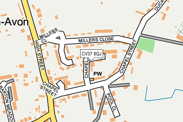 CV37 8QJ map - OS OpenMap – Local (Ordnance Survey) CV37 8QJ map - OS OpenMap – Local (Ordnance Survey)