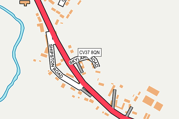 CV37 8QN map - OS OpenMap – Local (Ordnance Survey) CV37 8QN map - OS OpenMap – Local (Ordnance Survey)