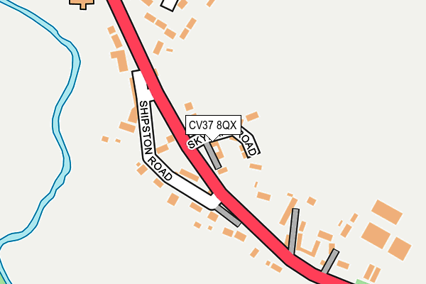 CV37 8QX map - OS OpenMap – Local (Ordnance Survey) CV37 8QX map - OS OpenMap – Local (Ordnance Survey)