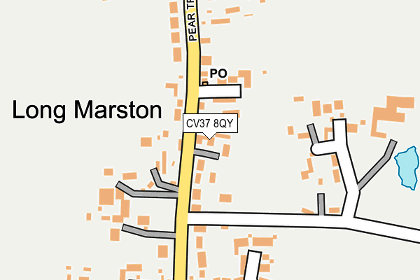 CV37 8QY map - OS OpenMap – Local (Ordnance Survey) CV37 8QY map - OS OpenMap – Local (Ordnance Survey)