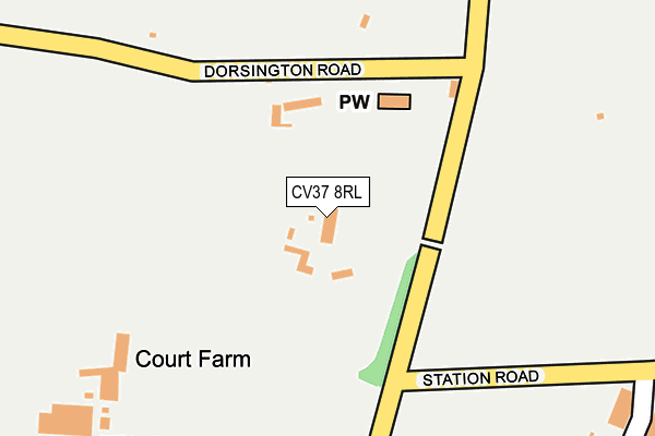 CV37 8RL map - OS OpenMap – Local (Ordnance Survey) CV37 8RL map - OS OpenMap – Local (Ordnance Survey)
