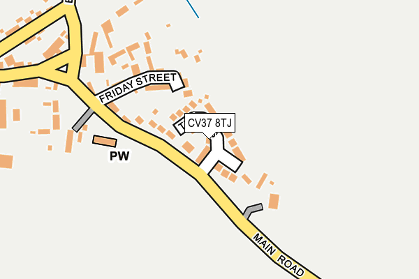 CV37 8TJ map - OS OpenMap – Local (Ordnance Survey) CV37 8TJ map - OS OpenMap – Local (Ordnance Survey)
