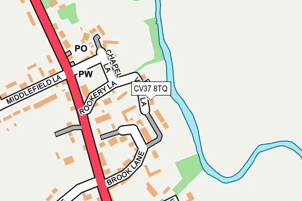 CV37 8TQ map - OS OpenMap – Local (Ordnance Survey) CV37 8TQ map - OS OpenMap – Local (Ordnance Survey)