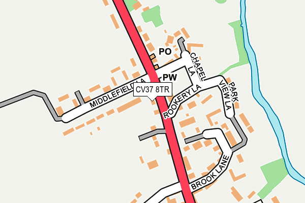 CV37 8TR map - OS OpenMap – Local (Ordnance Survey) CV37 8TR map - OS OpenMap – Local (Ordnance Survey)