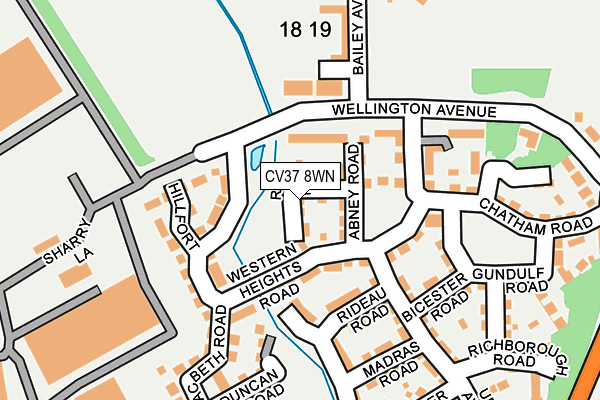 CV37 8WN map - OS OpenMap – Local (Ordnance Survey) CV37 8WN map - OS OpenMap – Local (Ordnance Survey)