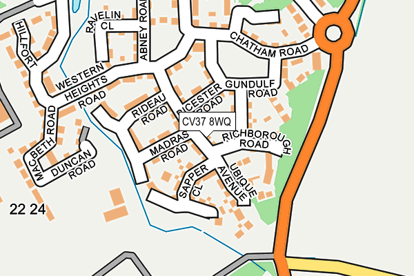 CV37 8WQ map - OS OpenMap – Local (Ordnance Survey) CV37 8WQ map - OS OpenMap – Local (Ordnance Survey)