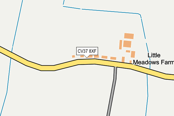 CV37 8XF map - OS OpenMap – Local (Ordnance Survey) CV37 8XF map - OS OpenMap – Local (Ordnance Survey)