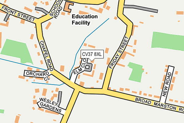 CV37 8XL map - OS OpenMap – Local (Ordnance Survey) CV37 8XL map - OS OpenMap – Local (Ordnance Survey)