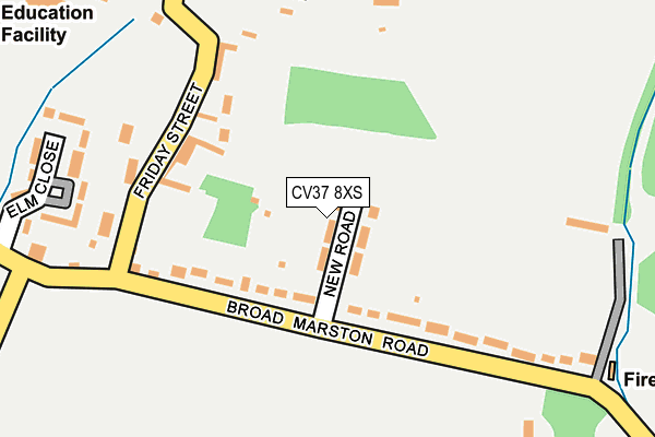 CV37 8XS map - OS OpenMap – Local (Ordnance Survey) CV37 8XS map - OS OpenMap – Local (Ordnance Survey)