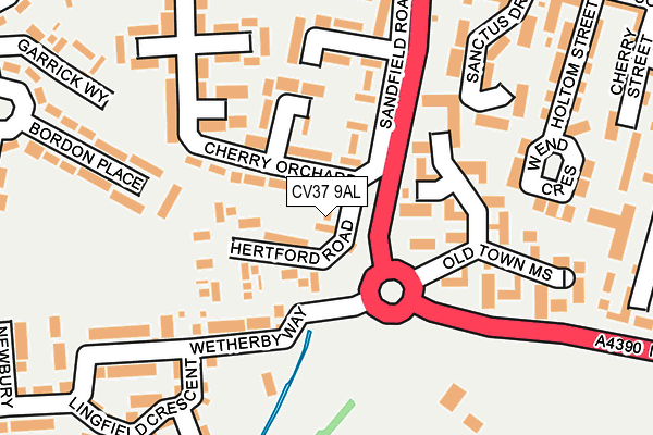CV37 9AL map - OS OpenMap – Local (Ordnance Survey) CV37 9AL map - OS OpenMap – Local (Ordnance Survey)