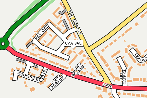 CV37 9AQ map - OS OpenMap – Local (Ordnance Survey) CV37 9AQ map - OS OpenMap – Local (Ordnance Survey)